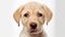Symmetrical Close-up Of Labrador Retriever Puppy With Open Eyes