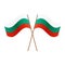 Symmetrical Crossed Bulgaria flags