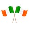 Symmetrical Crossed Ireland flags
