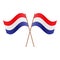 Symmetrical Crossed Netherlands flags