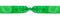 Symmetrical double bow-knot on narrow green ribbon