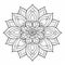 Symmetrical Flower Coloring Page With Intricate Details
