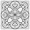Symmetrical Flower Coloring Page With Intricate Linework