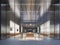 Symmetrical glass facade, wood flooring, sleek fixtures inside Apple store