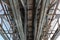 Symmetrical metal structure of railroad bridge