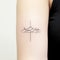 Symmetrical Mountain Lines Tattoo: Bess Hamiti & Kilian Eng Inspired Art