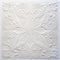 Symmetrical Neoclassical White Leaf Quilt With Textured Layered Surfaces