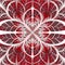 Symmetrical pattern of the leaves in red and white. Collection -