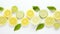 A symmetrical pattern of sliced lemons and limes, creating a zesty display.