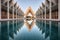 symmetrical reflections of modern architecture in water