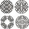 Symmetrical round knot patterns