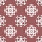 symmetrical seamless burgundy and white print with floral pattern