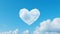 Symmetrical Serenity: A Heart-Shaped Cloud in a Blue Sky
