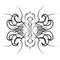symmetrical tattoo design. Vector illustration decorative design
