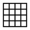 Symmetrical tile surface icon vector outline illustration