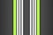 Symmetrical white and green stripes on a gray background, space for text. Three-dimensional image