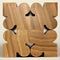 Symmetrical wood block pattern
