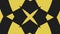 Symmetrical zigzag pattern of black and yellow triangles