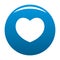Sympathetic heart icon vector blue