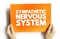 Sympathetic Nervous System - network of nerves that helps your body activate its “fight-or-flight” response