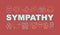 Sympathy word concepts banner