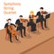 Symphonic orchestra string quartet vector