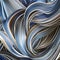 A symphony of flowing ribbons and curves, intertwining and dancing in graceful harmony3, Generative AI