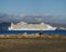 Symphony of the seas, cruise ship leaving the harbour of Malaga, Southern Spain.