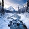 A Symphony of Snow Immerse Yourself in the Breathtaking Vistas of a Serene, Snow-Laden Forest.AI generated