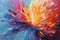 symphony of vibrant brushstrokes dancing across the canvas, creating an abstract explosion of color