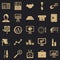 Symposium icons set, simple style