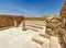 Synagogue at Masada ruins in southern Judean Desert in Israel