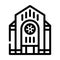 Synagogue, new york line icon vector illustration