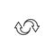 Synchronize arrows line icon