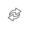 Synchronize arrows line icon