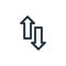 synchronize icon vector from basic ui concept. Thin line illustration of synchronize editable stroke. synchronize linear sign for