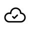 Synchronized cloud computing icon