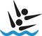 Synchronized swimmer pictogram