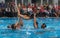 Synchronized swimming exhibition movement