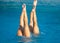 Synchronized swimming legs