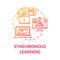 Synchronous learning concept icon