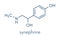 Synephrine herbal stimulant molecule. Present in several Citrus species. Skeletal formula.