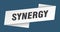 synergy banner template. synergy ribbon label.