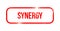 Synergy - red grunge rubber, stamp