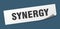 synergy sticker. synergy square sign. synergy