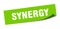 synergy sticker. synergy square sign. synergy