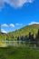 Synevir National Park Lake Landscape View in the Ukrainian Carpathian Mountains