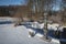 Synkovichi, BELARUS - February 26, 2017. Church of St. Michael in Synkovichi, Gothic style