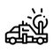 Synoptic Truck Icon Vector Outline Illustration