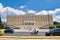 Syntagma Square with the fountain and the Greek Parliament. Athens ,Greece. 5-12-2021